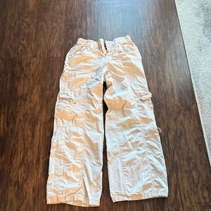 BDG Cream Wide Leg Cargo Pants